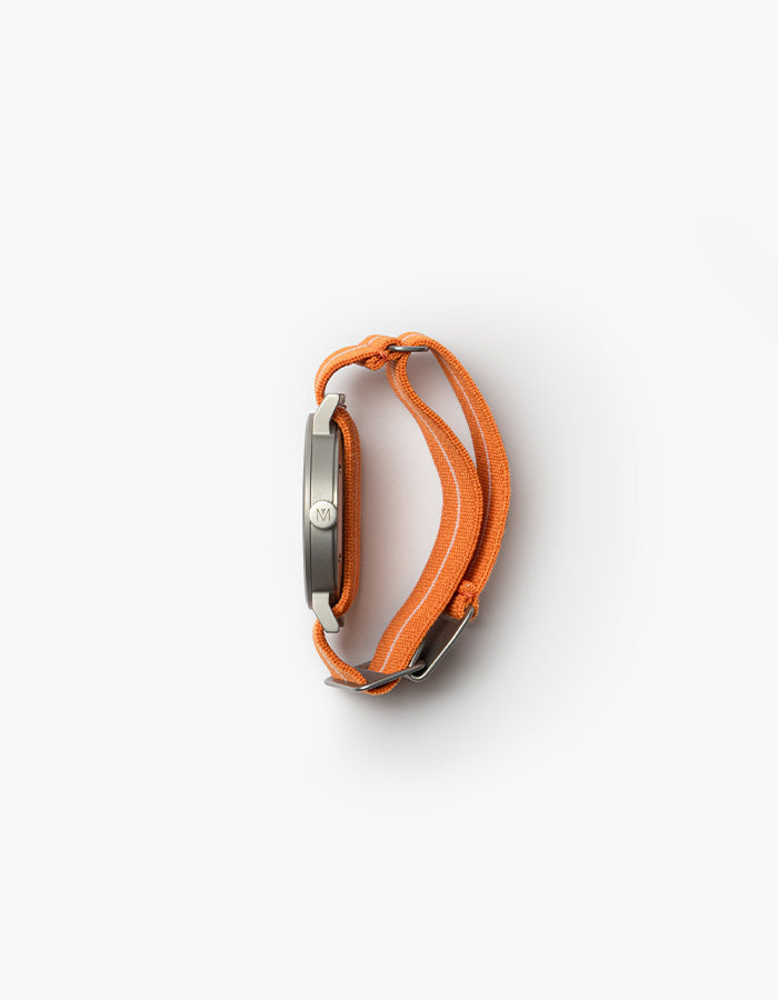 Orange minimalist womens watch