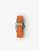 Orange minimalist womens watch