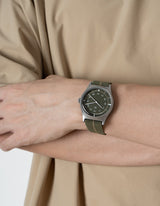 Olive mens field watch