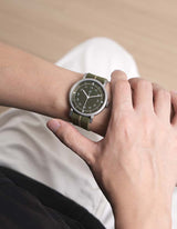 Olive mens field watch