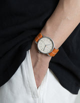 Orange mens field watch