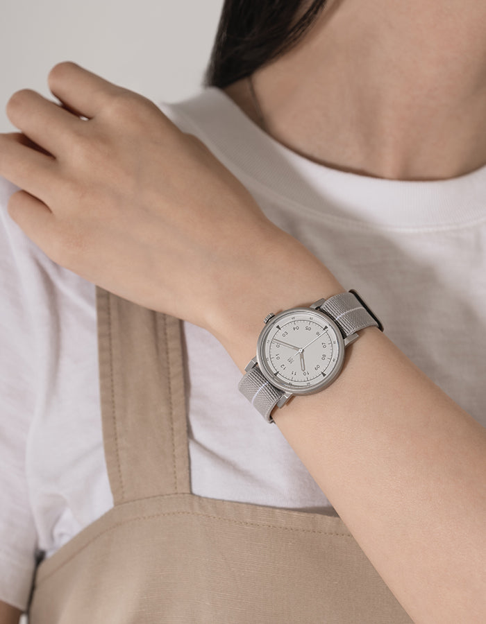 Gray minimalist womens watch